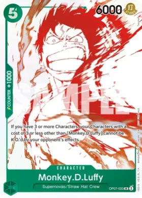 Monkey.D.Luffy (UP OP07-033) Unnumbered Promos