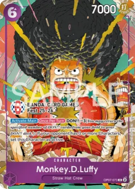 Monkey.D.Luffy (UP OP07-073) Unnumbered Promos