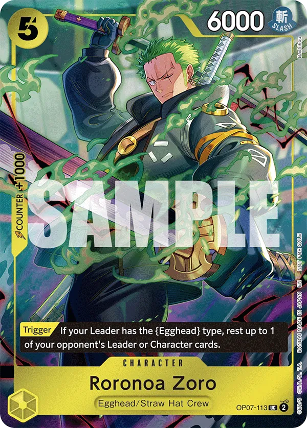 Roronoa Zoro OP07-113 One Piece card