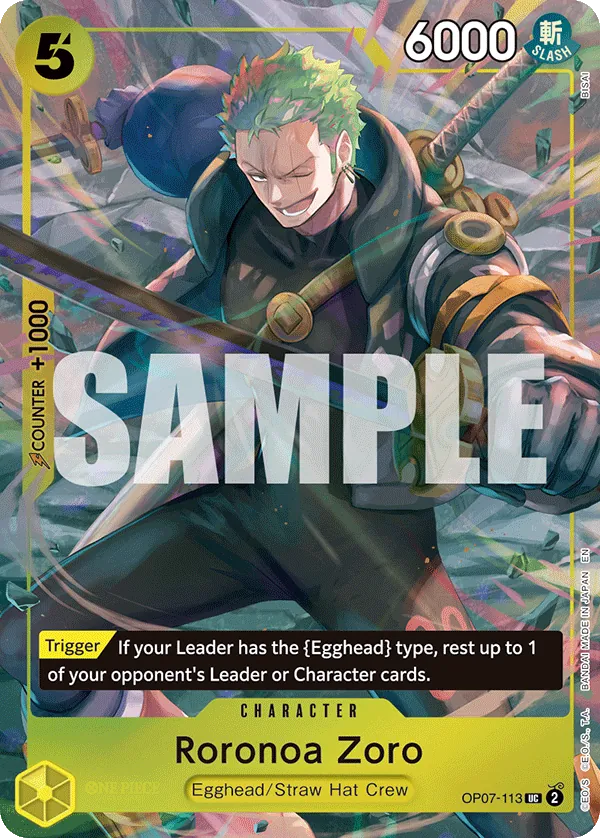 Roronoa Zoro OP07-113 One Piece card