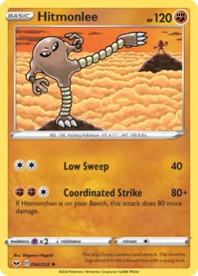 Hitmonlee (SSH 94) Sword & Shield