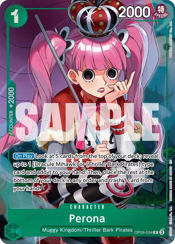 Perona OP09-034 One Piece card
