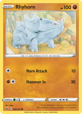 Rhyhorn (SSH 96) Sword & Shield