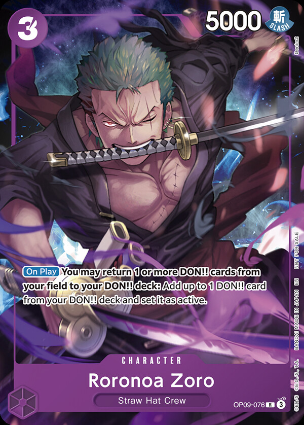 Roronoa Zoro OP09-076 One Piece card