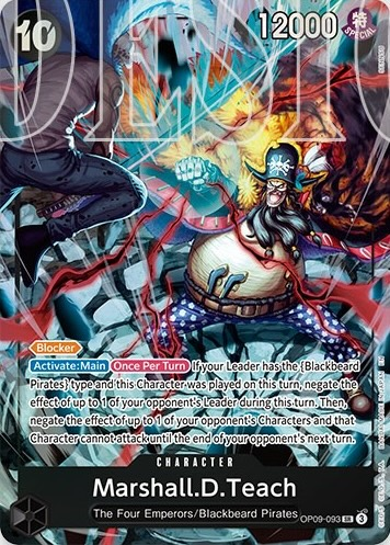 Marshall.D.Teach OP09-093 One Piece card