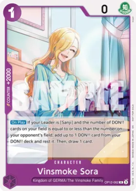 Vinsmoke Sora (UP OP12-062) Unnumbered Promos