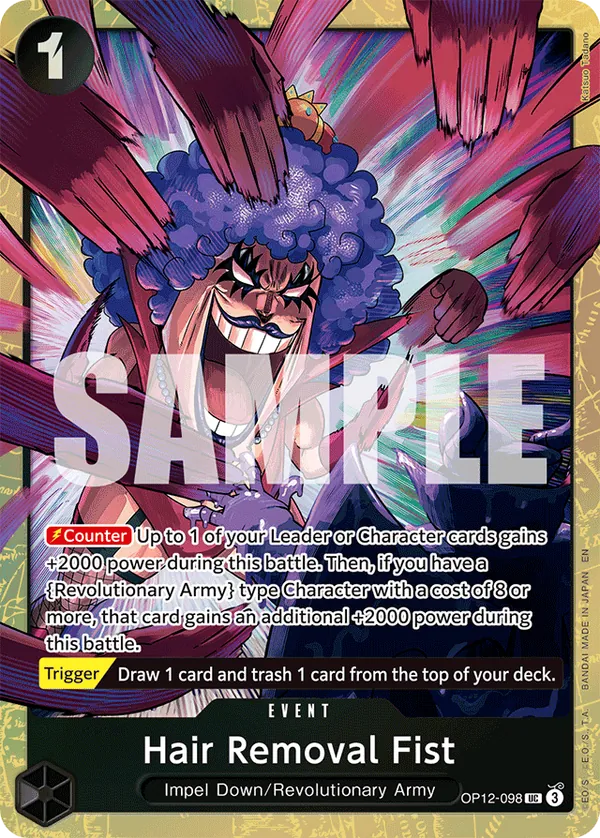 Hair Removal Fist OP12-098 One Piece card