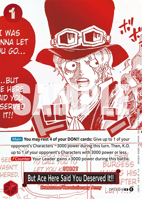 But Ace Here Said You Deserved It!! OP13-019 One Piece card
