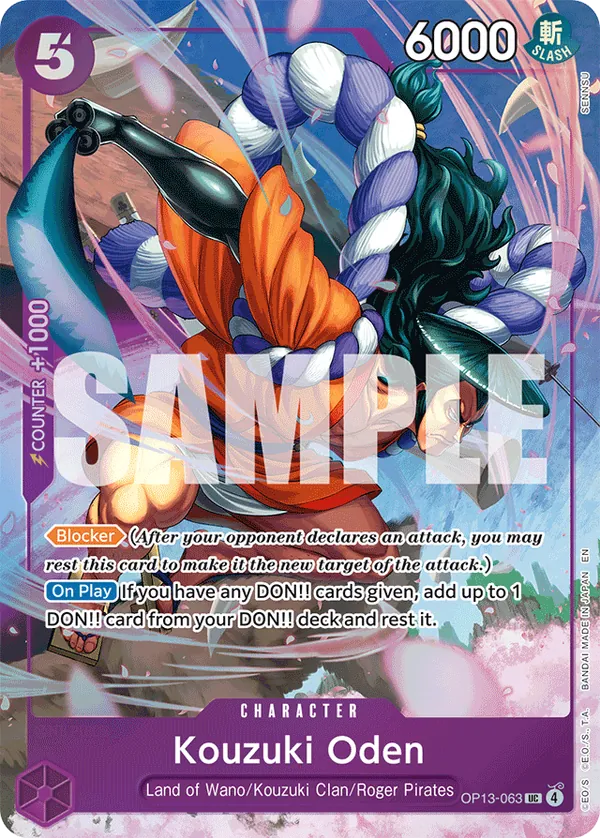 Kouzuki Oden OP13-063 One Piece card