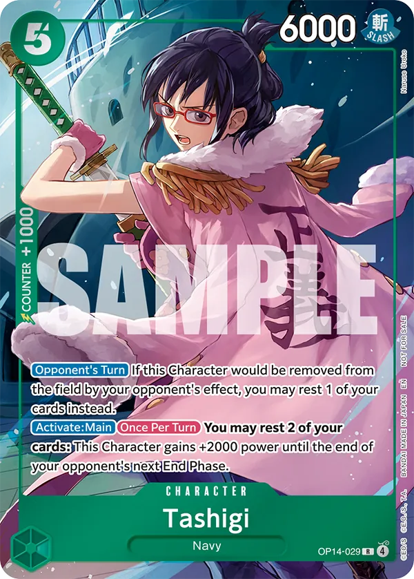 Tashigi OP14-029 One Piece card