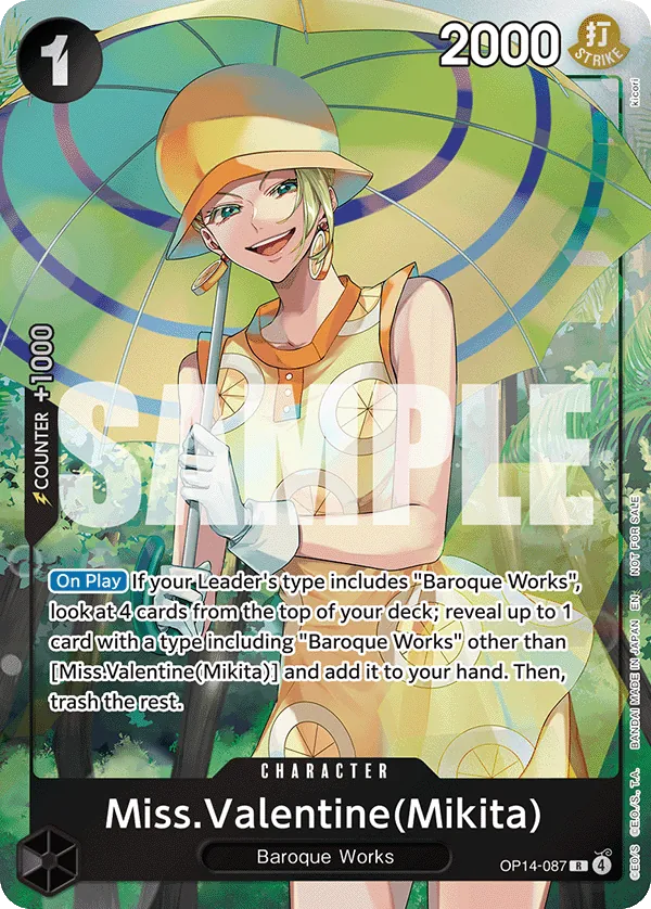 Miss.Valentine(Mikita) OP14-087 One Piece card