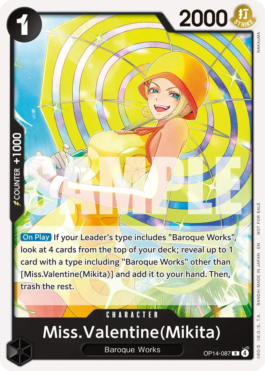 Miss.Valentine(Mikita) OP14-087 One Piece card