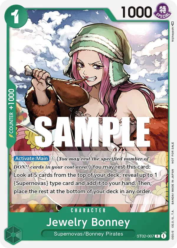 Jewelry Bonney ST02-007 One Piece card