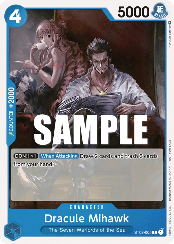 Dracule Mihawk ST03-005 One Piece card