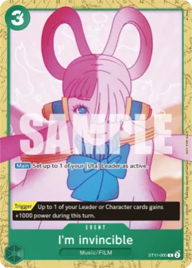 I'm invincible (UP ST11-005) Unnumbered Promos