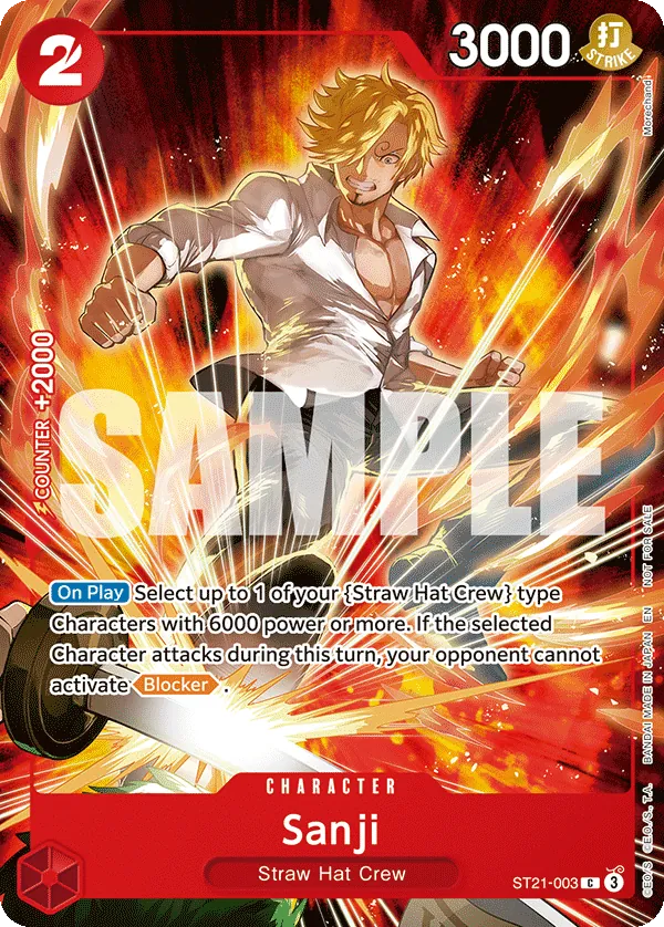Sanji ST21-003 One Piece card