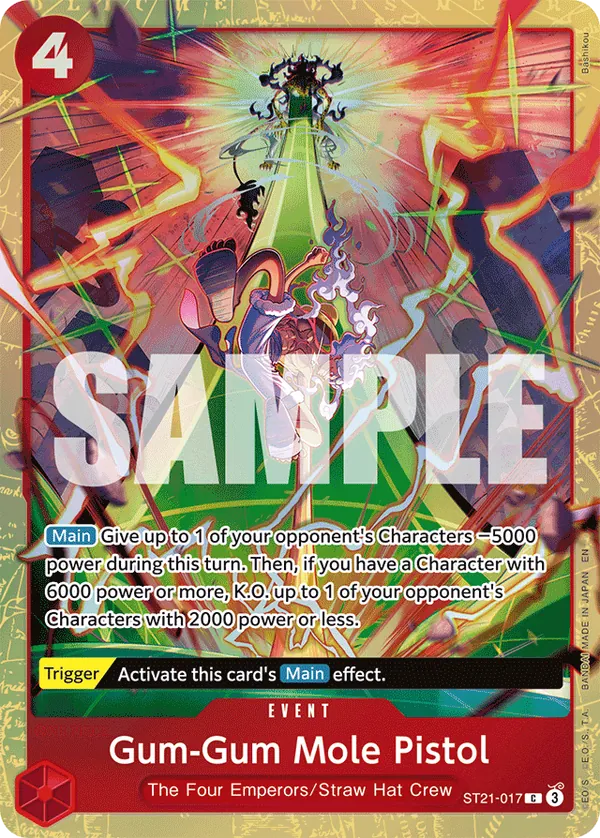 Gum-Gum Mole Pistol ST21-017 One Piece card
