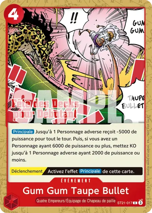 Gum-Gum Mole Pistol ST21-017 One Piece card