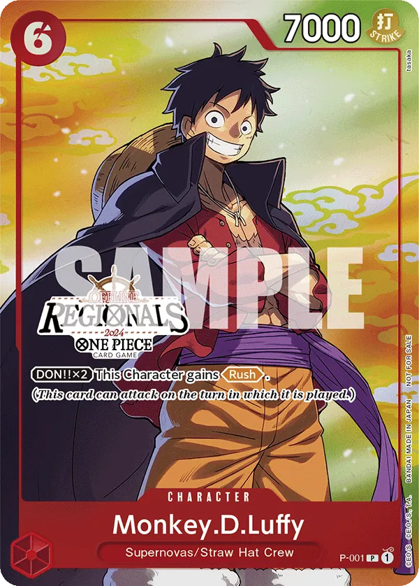 Monkey.D.Luffy P-001 One Piece card