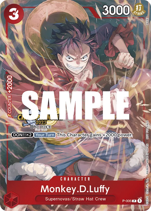 Monkey.D.Luffy P-006 One Piece card