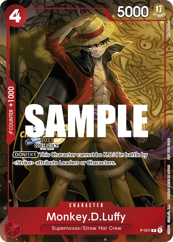 Monkey.D.Luffy P-007 One Piece card