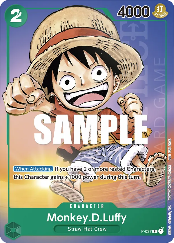 Monkey.D.Luffy P-037 One Piece card