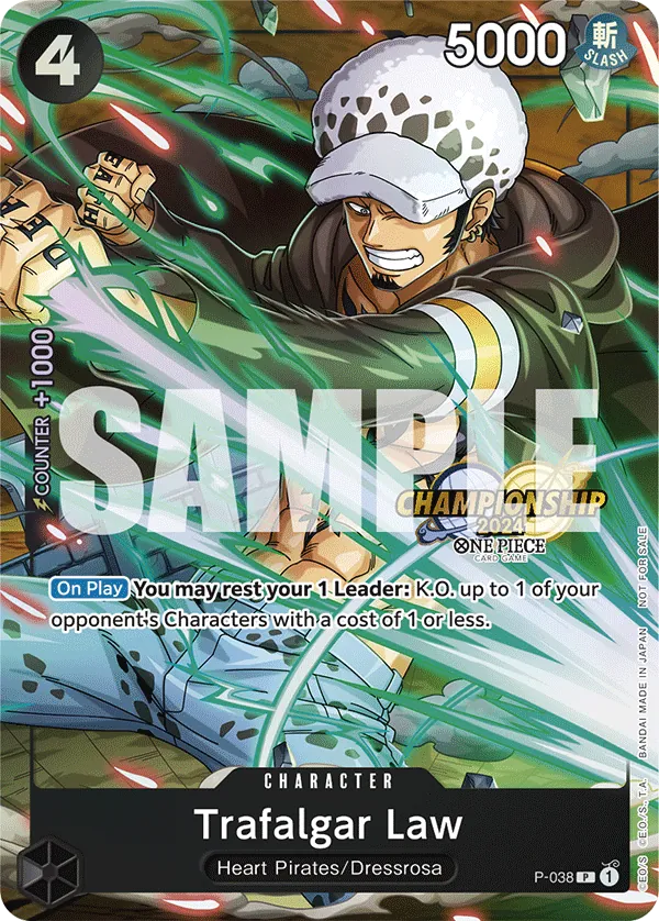 Trafalgar Law P-038 One Piece card