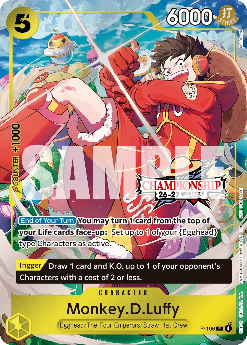 Monkey.D.Luffy P-106 One Piece card