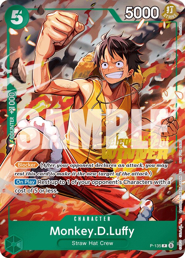 Monkey.D.Luffy P-135 One Piece card