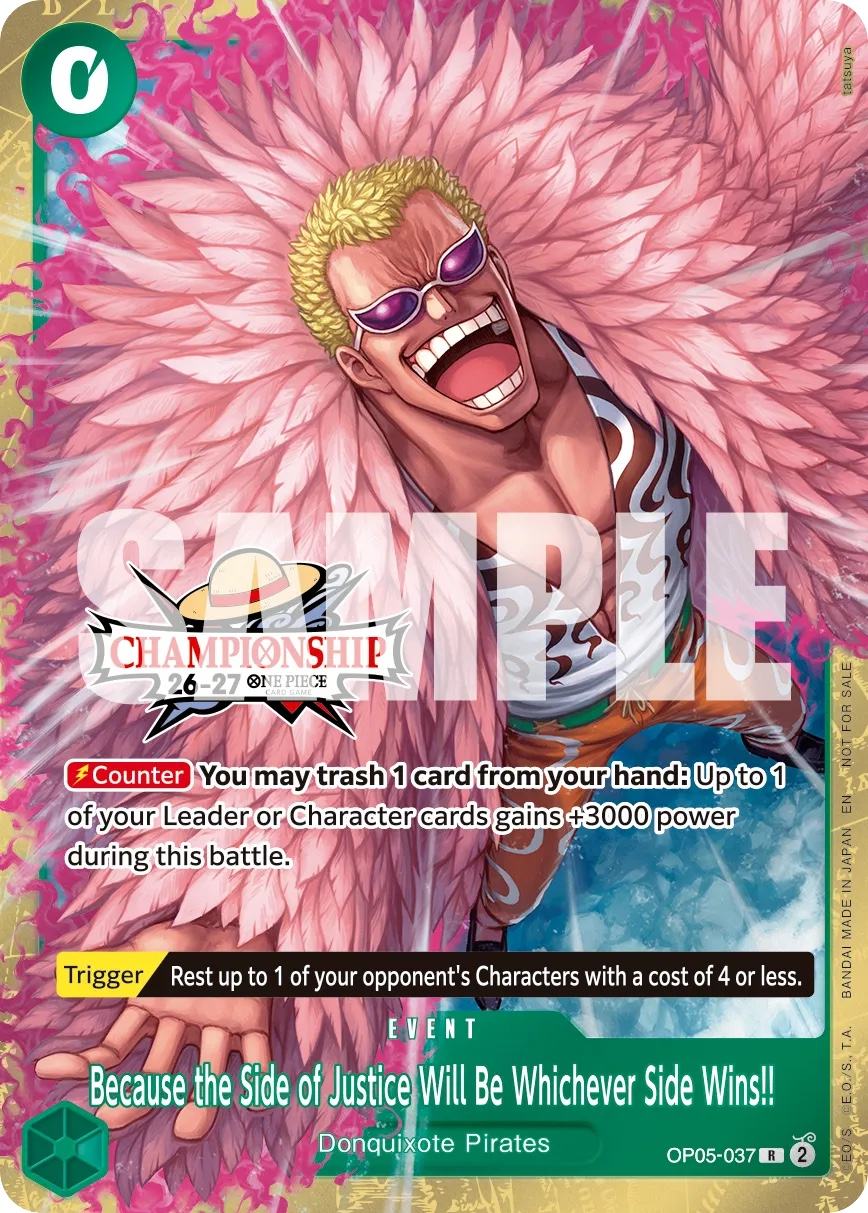 Because the Side of Justice Will Be Whichever Side Wins!! OP05-037 One Piece card
