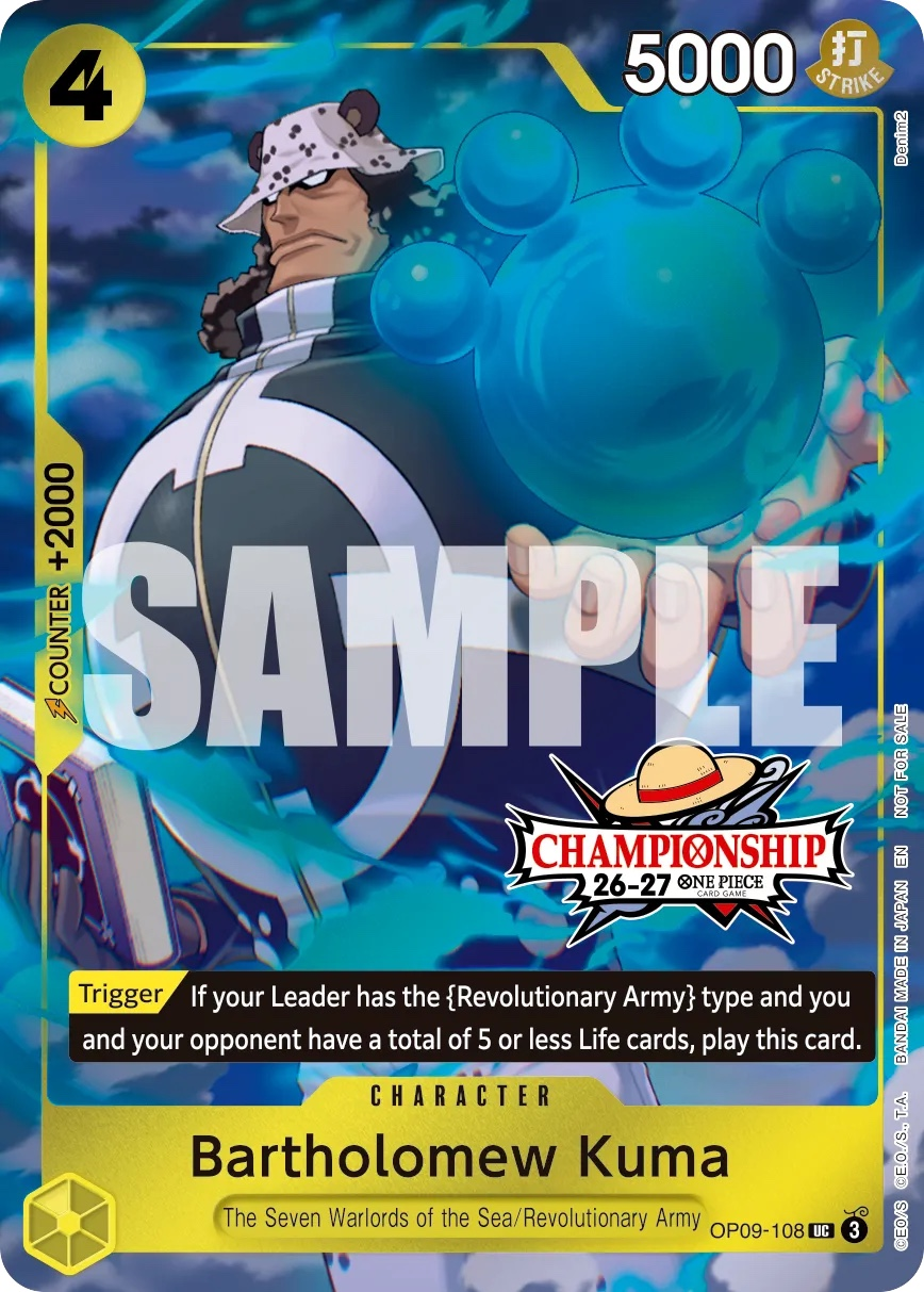 Bartholomew Kuma OP09-108 One Piece card
