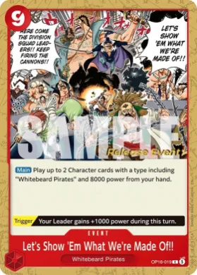 Let's Show 'Em What We're Made Of!! (OP16P OP16-019) Promos: The Time of Battle