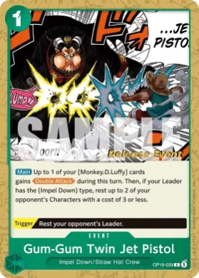 Gum-Gum Twin Jet Pistol (OP16P OP16-039) Promos: The Time of Battle
