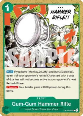 Gum-Gum Hammer Rifle (OP16P OP16-040) Promos: The Time of Battle
