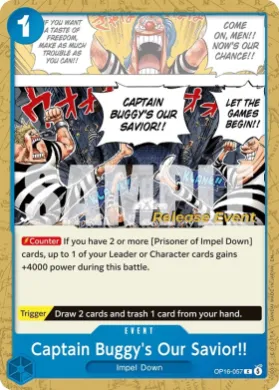 Captain Buggy's Our Savior!! (OP16P OP16-057) Promos: The Time of Battle