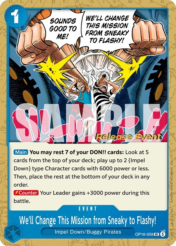 We'll Change This Mission from Sneaky to Flashy! OP16-059 One Piece card