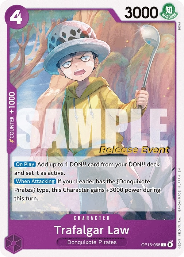 Trafalgar Law OP16-068 One Piece card
