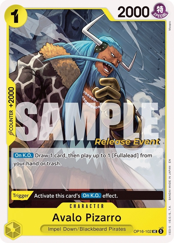 Avalo Pizarro OP16-102 One Piece card