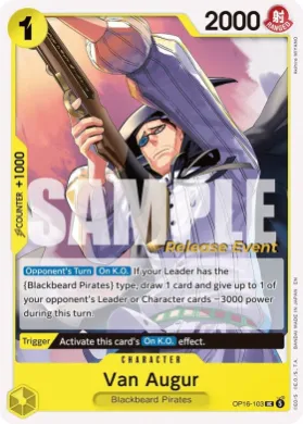 Van Augur (OP16P OP16-103) Promos: The Time of Battle