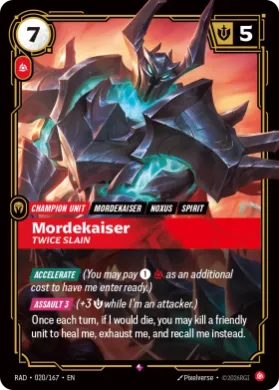 Mordekaiser, Twice Slain (RAD RAD-020/167) Radiance