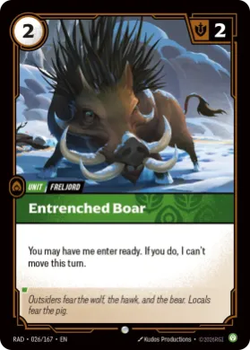 Entrenched Boar (RAD RAD-026/167) Radiance