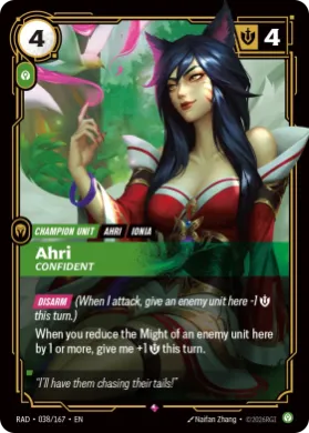 Ahri, Confident (RAD RAD-038/167) Radiance