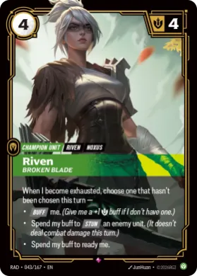 Riven, Broken Blade (RAD RAD-043/167) Radiance