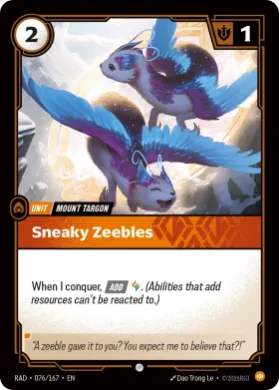 Sneaky Zeebles (RAD RAD-076/167) Radiance