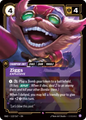 Ziggs, Explosive (RAD RAD-112/167) Radiance