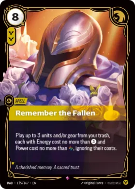 Remember the Fallen (RAD RAD-135/167) Radiance