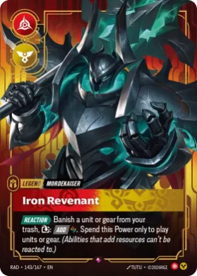 Mordekaiser, Iron Revenant (RAD RAD-143/167) Radiance