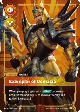 Jarvan IV, Exemplar of Demacia (RAD RAD-155/167) Radiance