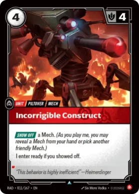 Incorrigible Construct (RAD RAD-011/167) Radiance