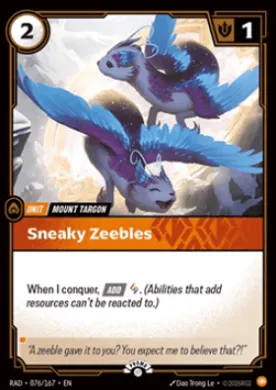 Sneaky Zeebles (RADX 076) Radiance: Promos